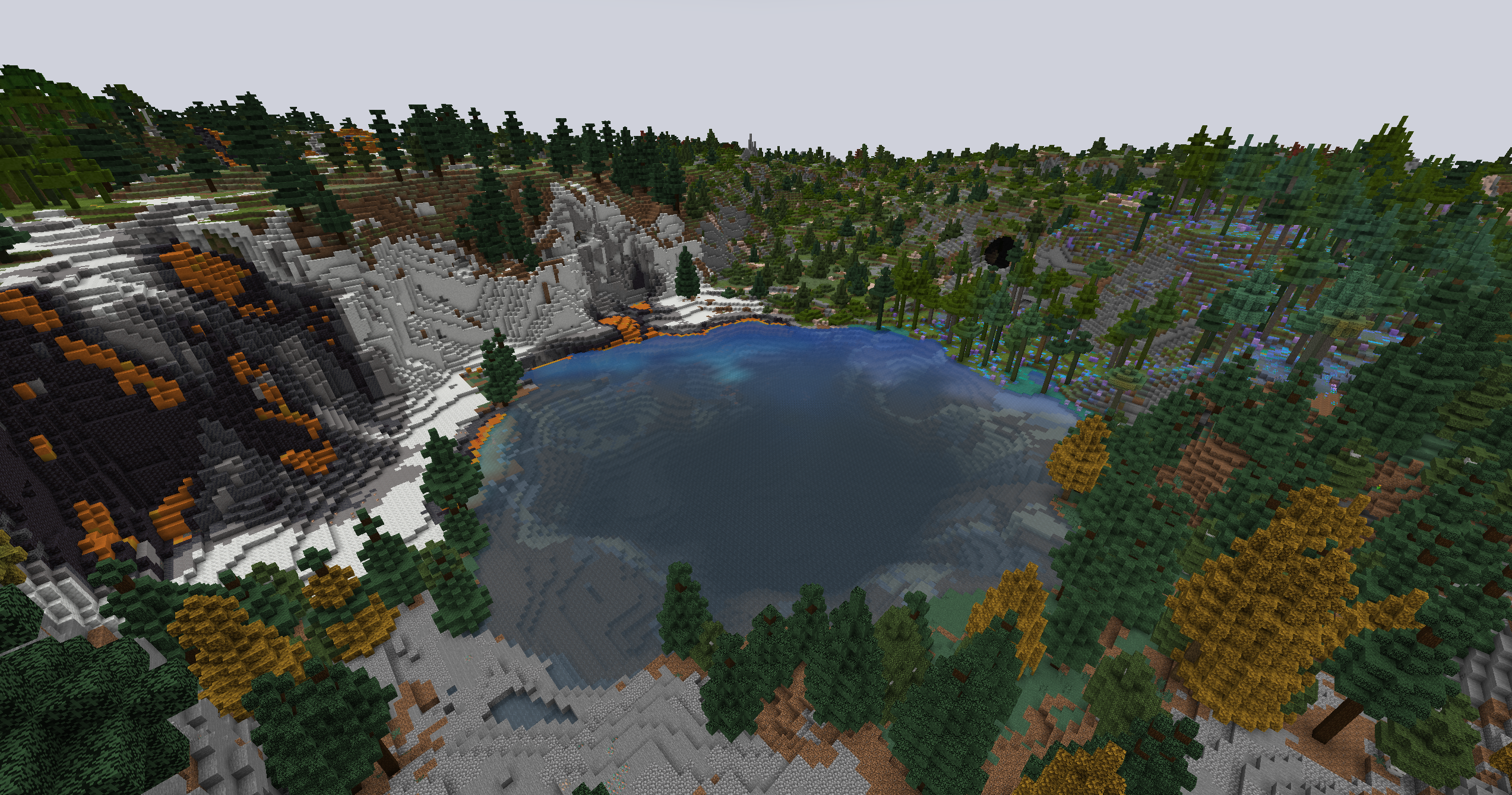 Landscape from the A1 server world with custom terrain